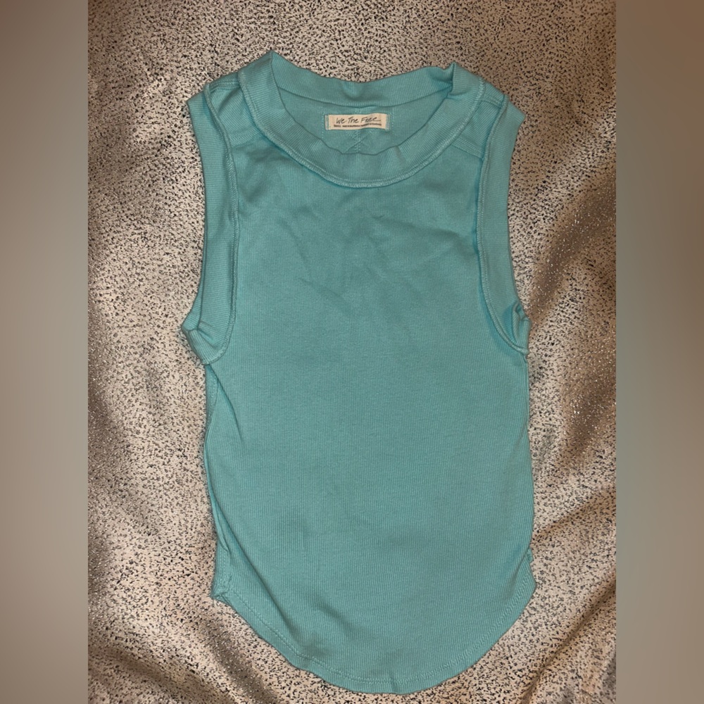 Free People Teal Tank Top